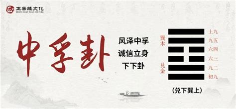 中孚卦|周易 : 易經 : ䷼中孚